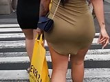 CANDID LATINA IN SHORT DRESS