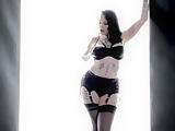 Femme Noir Striptease from Hot Curvy MILF