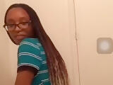 Skinny girl twerking in dress on periscope