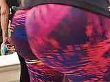 Beautiful Candid teen in leggings with perfect rounded butt