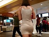 College Pawg in Skintight Minidress Shows Her Wobbly Booty