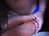 Lindas rough feet footjob 