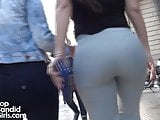 Superb candid ass voyeur business pants