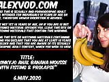 Hotkinkyjo anal banana mousse with fisting & prolapse